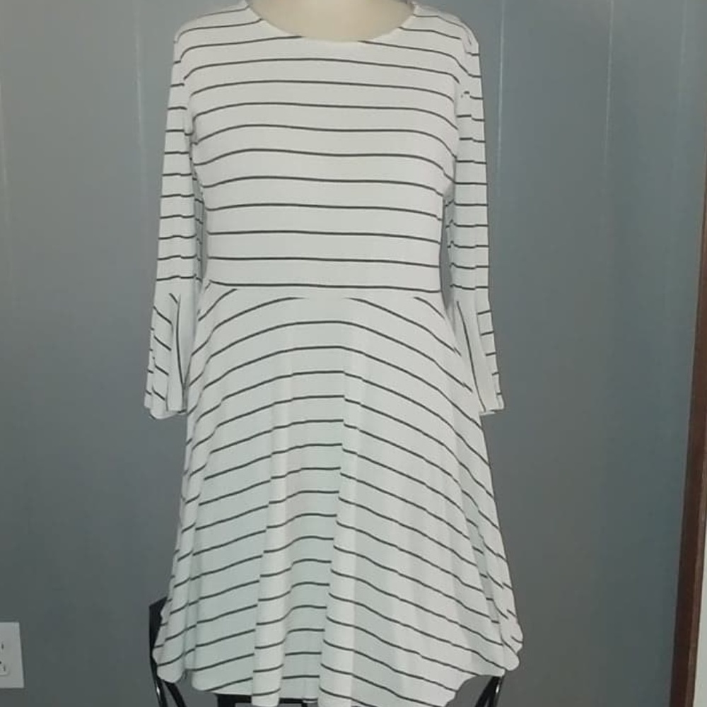 🔴Girls Copper Key Striped Dress